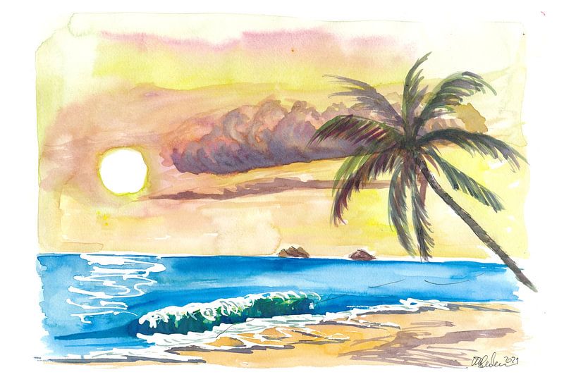 Sunset and dreams at Lanikai Beach Hawaii USA by Markus Bleichner