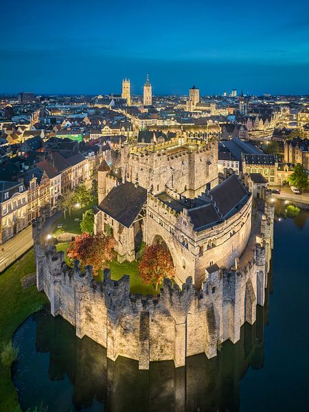 Kasteel Gravensteen in Gent, België van Michael Abid