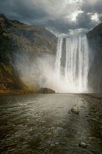 Waterval Skogafoss van Peter Poppe