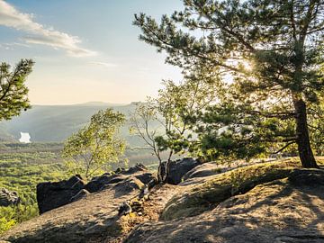 Kipphorn view, Saxon Switzerland – View over the Elbe valley by Pixelwerk