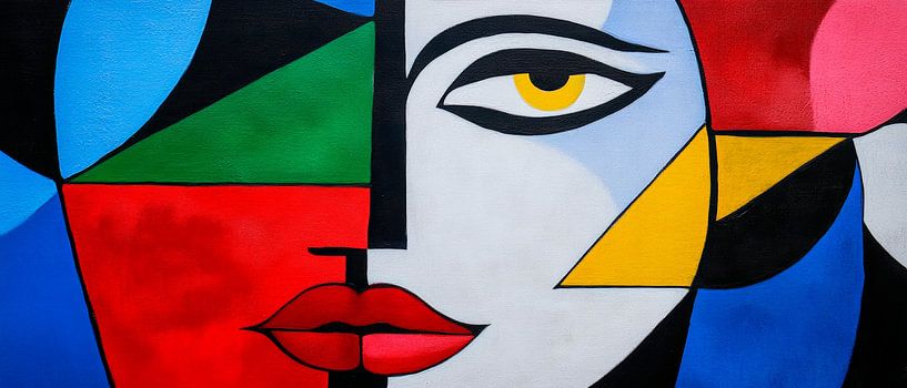 Colourful ambiguity - face game by Poster Art Shop