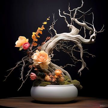 ikebana (japanse bloemsierkunst) van Gelissen Artworks