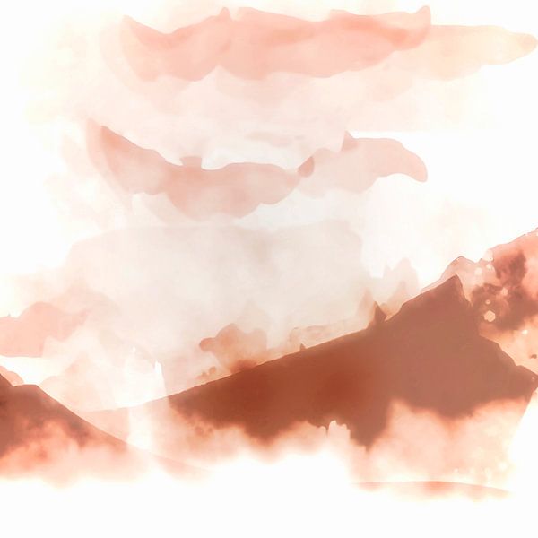 Paysage montagneux japonais II par FRESH Fine Art