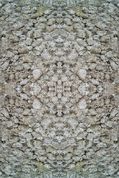 Clear sea water, white stones and symmetry 4 by Adriana Mueller