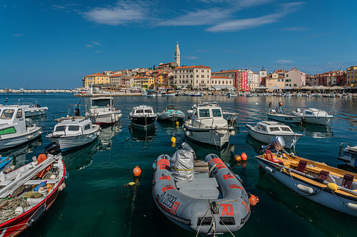 A sea of boats in Rovinj harbour