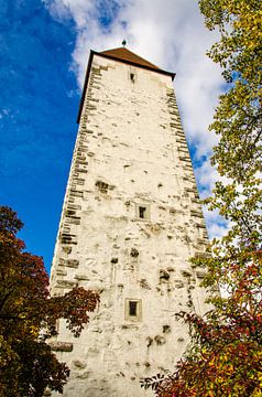 Historical building Untertor tower in Ravensburg Upper Swabia Germany by Dieter Walther