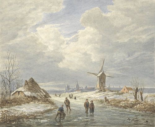 Wintergezicht, Matthijs Maris, naar Barend Cornelis Koekkoek