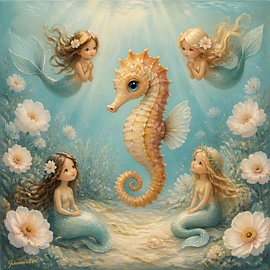 Traumwiese – Seepferdchen von Johannas Art Creations