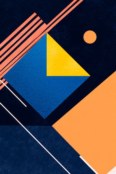 Geometric dreams in coloursCircle and triangle in danceColour by Poster Art Shop