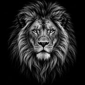 Der König der Wildnis – Löwe in Schwarz-Weiß