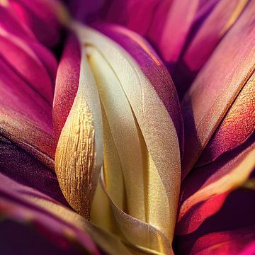 Macro Dahila bloem van Chromatic Fusion Studio