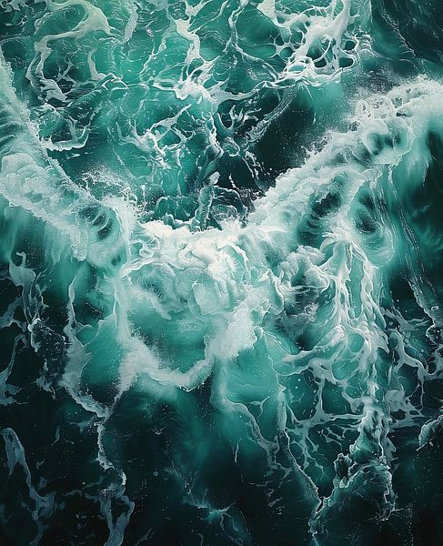 Wellenberge unter dunklem Himmel von fernlichtsicht