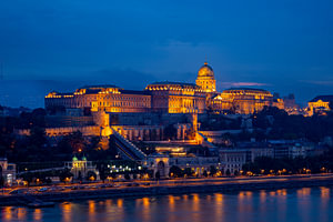 Der Burgpalast in Budapest an der Donau