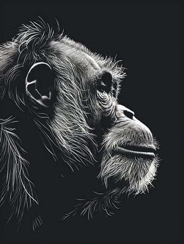 Portrait of a monkey by Bert Nijholt