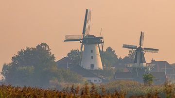 Deux moulins à Ten Boer sur Henk Meijer Photography