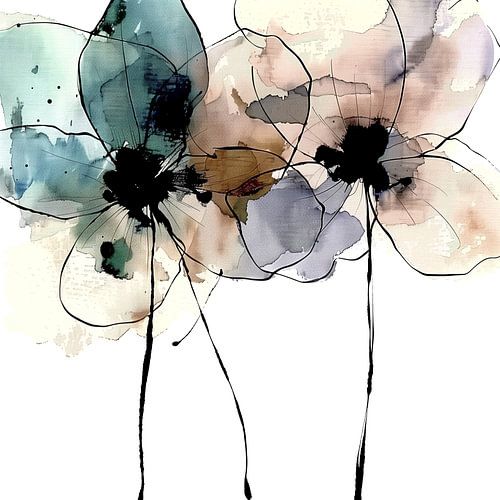 Fleurs de rêve à l'aquarelle