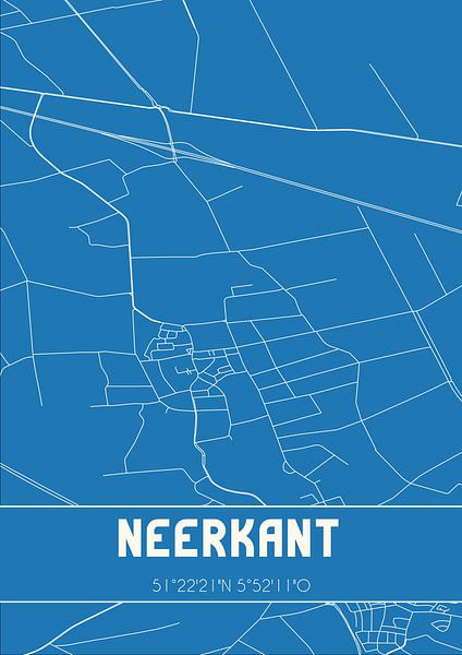 Blueprint | Map | Neerkant (North Brabant) by Prints of Place