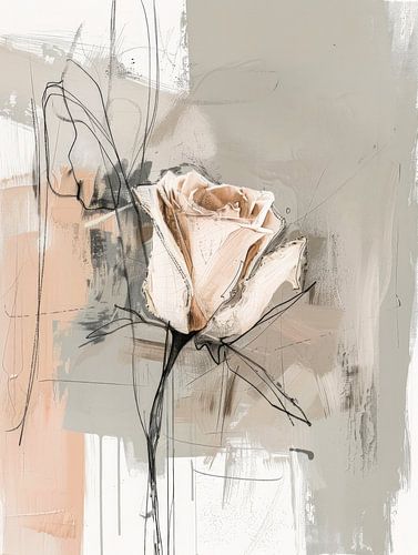 Abstract rose - Pastel colours