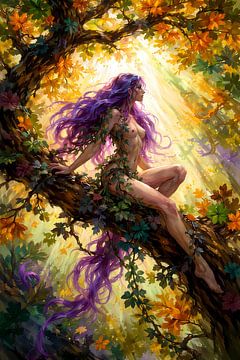Nymph in tree von Linda de Klein