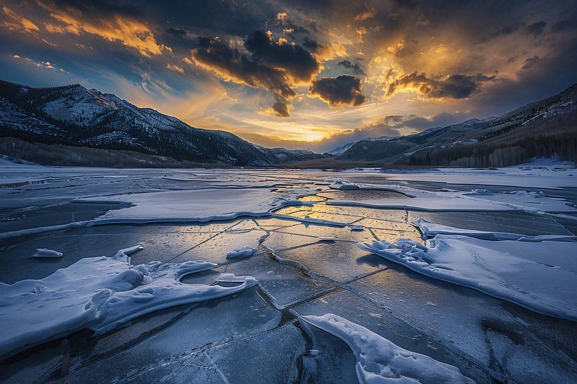 Berge im Lichtermeer von fernlichtsicht