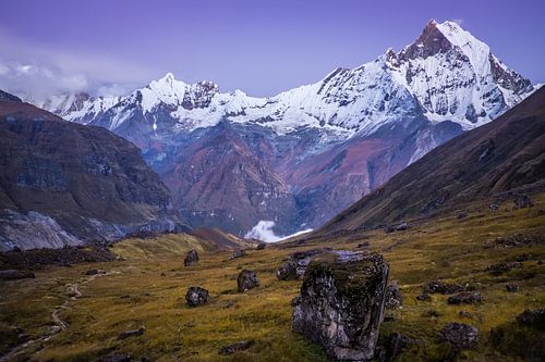 fish tail mountain in Nepal by Roel Beurskens