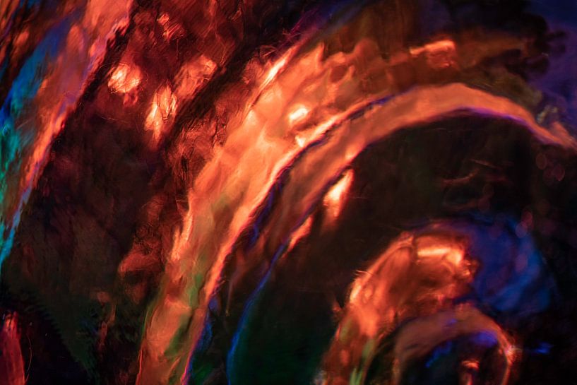 Red Abstract Circle by Nanda Bussers