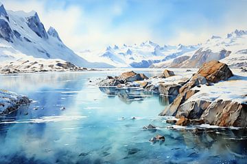 Greenland Landscape by Abstract Painting