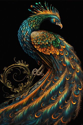 Peacock Hohloma, Pfau