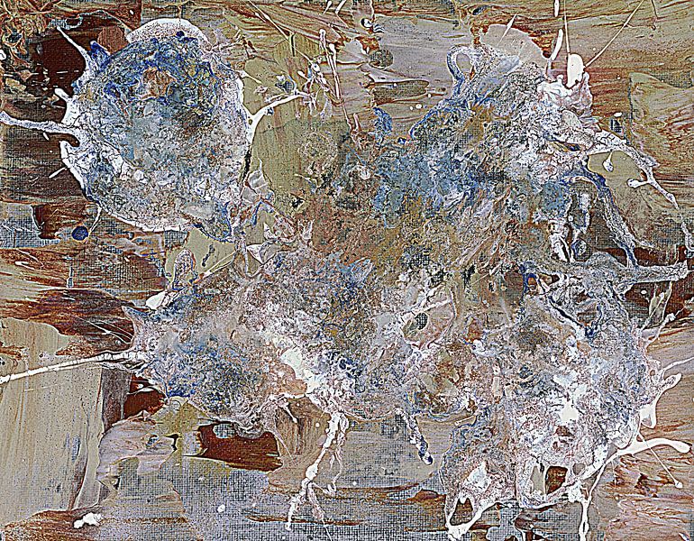 Cappucino Splash Abstract Painting by Dorothy Berry-Lound