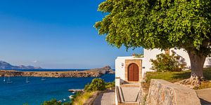 Lindos op het eiland Rhodos van Werner Dieterich