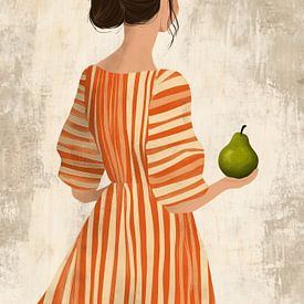 Vrouw in oranje van annika persson