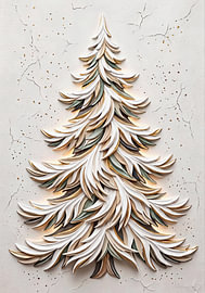 Christmas tree – understated elegance in white and gold