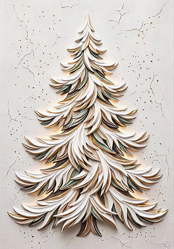 Weihnachtsbaum – Stille Eleganz in Weiß und Gold