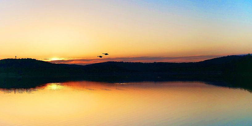 Sunrise at Bostalsee by Eberhard Schmidt-Dranske