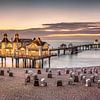 Baltic resort Sellin with pier on the island of Rügen in summer. by Voss Fine Art Fotografie