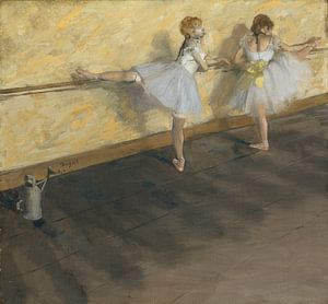 Dansers die bij de Staaf, Edgar Degas