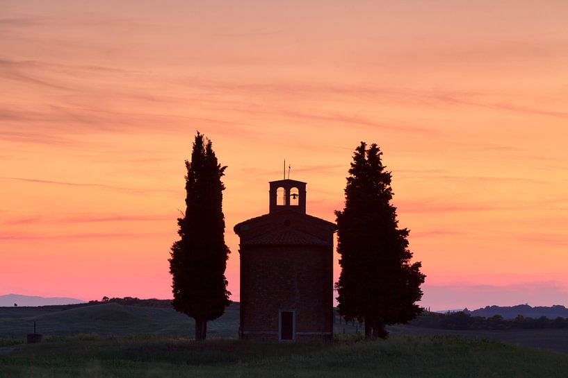 Capella di Vitaleta, Val d'Orcia, Toskana, Italien von Markus Lange