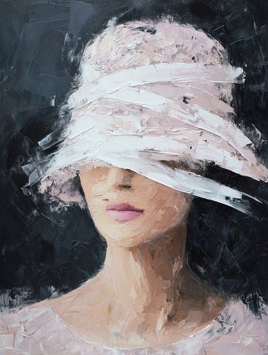 Vrouw in roze