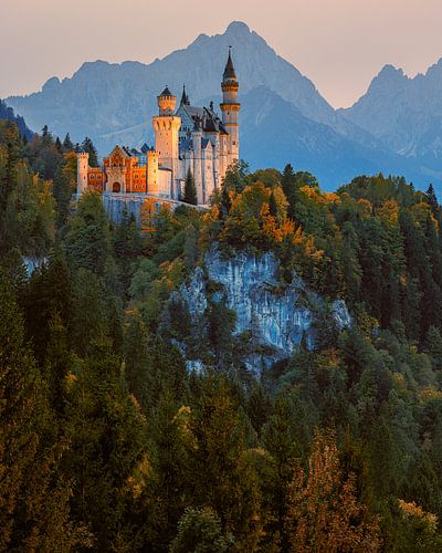Herfst bij het kasteel van Neuschwanstein