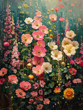 Whispering Garden – Lush Floral Dreamscape by Mosaic Dialogue