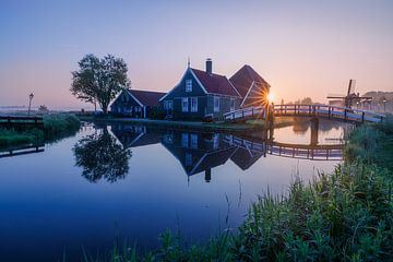 Zaanse Schans met zonnester van Thijs Friederich