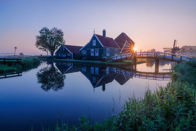 Zaanse Schans avec l'étoile solaire par Thijs Friederich