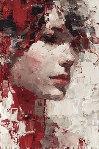 Son silence s'exprime en traits rouges