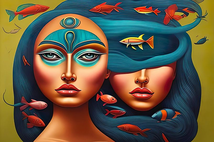 Modernes Frauenportrait von Ursula Di Chito