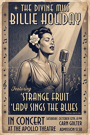 La divine Miss Billie Holiday sur Ted Decker