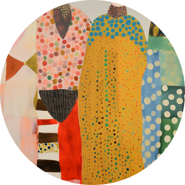 Sisterhood, kleurrijke collage van Carla Van Iersel
