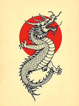Drachen mit steigender Spirale