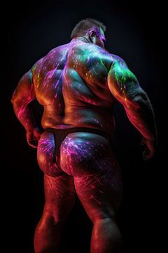 Sterke man van achteren van BEARpictureart