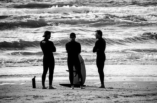 Surfer, Nordseestrand auf Texel