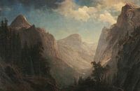 Blick in das Yosemite Valley, Albert Bierstadt von Meisterhafte Meister Miniaturansicht